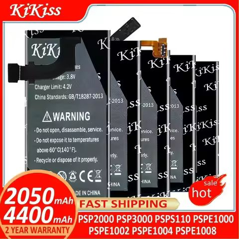 KiKiss Battery 2050mAh/4400mAh for Sony PSP2000 PSP3000 for PSP E1000 E1002 E1004 E1008, Pulse Wirel