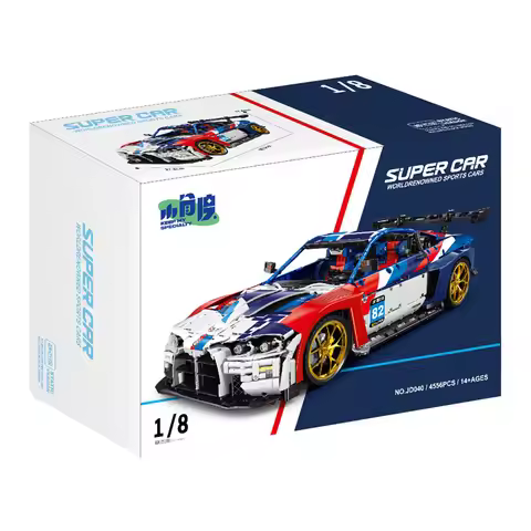 IN STOCK JD040 MOC Technical 1:8 Sports Car M4 Building Blocks Bricks Assembling Model Toys for Boys