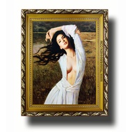 Cheap Painting - Girl 70 - Minh Hien Painting (WOODEN FRAME - 40 x 50 cm)