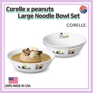 Corelle x Peanuts Large Noodle Bowl Set/Corelle USA/Snoopy Plate /Salad Bowl/Ramen Bowl/Snoopy the H