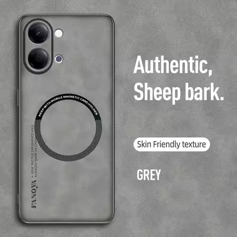 Busienss Retro Sheepskin Magnetic Phone Case For VIVO Y05 Y31D Y21D Y600 Pro Y500i Y400 X300 Ultra I