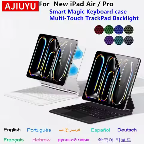 Magic Keyboard for iPad Pro 13 11 M5 2025 Smart Magnetic Case for iPad Air 13 Pro 11 12.9 Air 4 5 A1