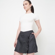 LENORE Adele Skort Skirt Denim Pants Women's Jeans Side Ruffle Feminine Casual Trendy & Fashionable