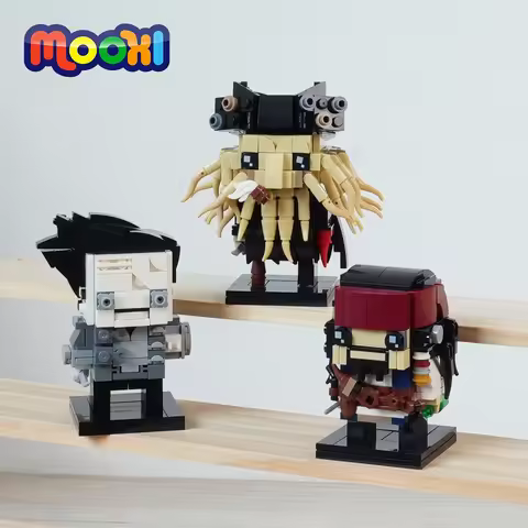 MOOXI Pirate Movie MOC Bricks Caribbean BrickHeaded Set Adult Building Block Kids Toys For Children 