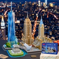 [Meaningful Gift] New York City Line 3D Assembly Model | CubicFun MC255H Architectural Puzzle Toy