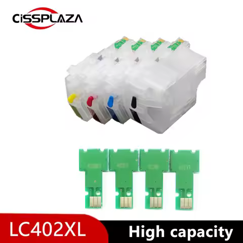 USA LC402XL Empty Refillable Ink Cartridges With One Time Use Chip Compatible For Brother MFC-J5340D