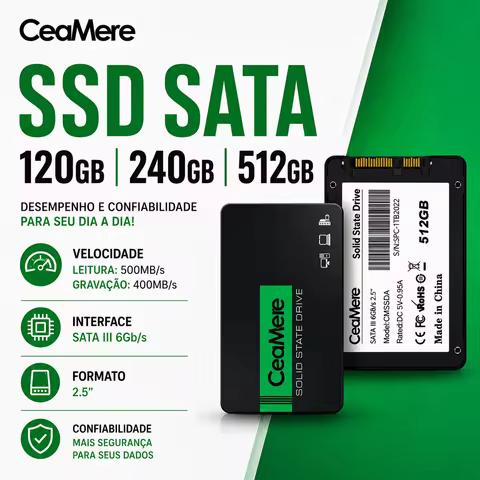 SSD SATA III CEAMERE 120GB 240GB 512GB 1TB 2TB 4TB QUICK DELIVERY SEDEX