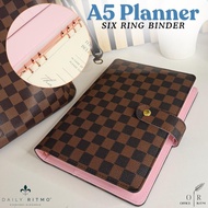 5Daily Planner6Ring Grid Pattern Planner PU Leather Binder Cover Included160Daily To-Do List