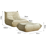 LaFloria® Howard Togo Sofa/Leather Sofa/Tatami Sofa/Beige Togo Sofa/Floor Sofa✔️Free Shipping
