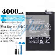 For Huawei Y9 2019 Y7 2019 Y7 Pro Mate 9 Y7 Prime 2017 Battery HB406689ECW Replacement (4000mAh)