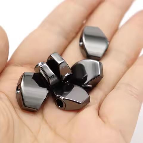 6pcs Guitar Tuning Head Buttons Metal Tuning Key Small Square Buttons Head 3 Coloer