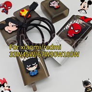 New cartoon hero charger cover For Xiaomi 33W note 14 pro 5g red mi 45W XIAOMI 14 67W poco x7 pro 90