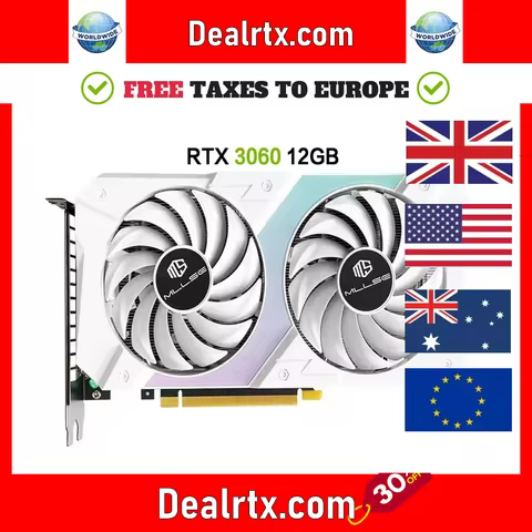 USED RTX 3060 12GB Graphics Card GDDR6 192Bit PCI Express 4.0 ×16 8Pin NVIDIA GPU Rtx 3060 Gaming Vi