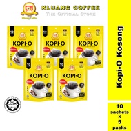 Kluang Black Coffee Cap Televisyen Kopi-O Kosong (10 Sachets x 5 Packs)