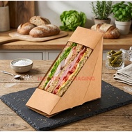 Kraft Sandwich Box Triangular Packaging/
