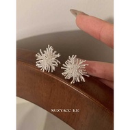 Suzyacc kr Simple Heavy Industry Niche Design Rhinestone Earrings 2025 High-End Earrings