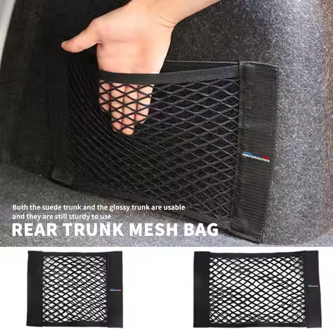 Car Trunk Net Pocket Mesh Bag Storage Holder Auto Interior Accessories For BMW M M2 M3 M4 M5 M6 E46 