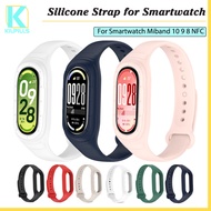 Silicone Sport Case Strap Band for Xiaomi Mi Band 10 9 Rubber Band Screen Protector Cover for Mi Ban