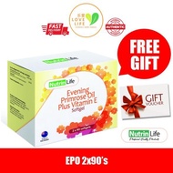 EXP02/26 NutrinLife Nutrin Life Evening Primrose Oil Plus Vitamin E 2x90's FREE GIFT+FREE DELIVERY