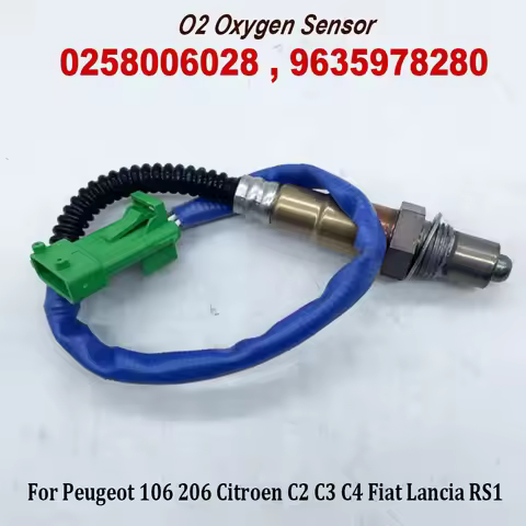 0258006028 12V Air Fuel Ratio O2 Oxygen Sensor 9635978280 0451353 482261 For Peugeot 106 206 Citroen