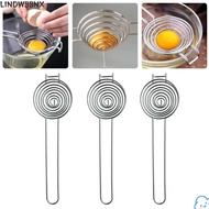 LINDW99NX Egg Divider, Stainless Steel Circles Funnel Egg Yolk Separator, Long Handle Kitchen Gadget