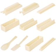 Today Living Kimbap Maker Set 10pcs Heart Triangle Square Mold with Rice Paddle