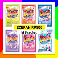 deterjen bubuk daia renceng 500 isi 6 sachet sabun cuci bubuk sachet/renceng