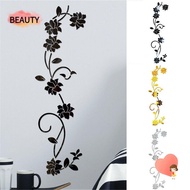 BEAUTY Mirror Wall Stickers Acrylic  DIY Flower Shape