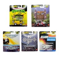 Hot Wheels Pop Culture Premium Car 2025 Mix 4(Jeep Wrangler, Party Wagon, Porsche 911, HW Tour Bus，C