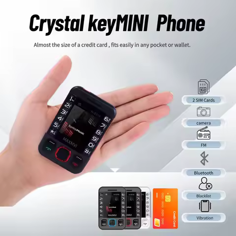 Cheap Pocket Phone For Kids Mini Size Flashlight Speed Dial Dual SIM Blacklist Ultra Thin Palm Butto