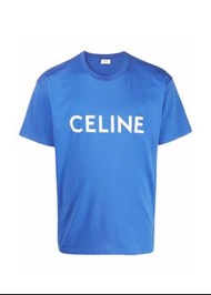 Celine men’s blue logo t shirt t恤 M NEW