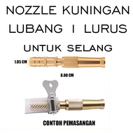 Nozel Kuningan Lubang 1 Lurus Untuk Selang