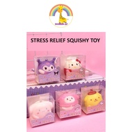 🌈Sanrio Squishy Keychain Sanrio Kuromi My Melody Slow Stress Relief Squishy Kawaii Children Gift Set