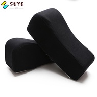 SUYO 2Pcs Elbow Pillow Cushions, First 10CM, then 7CM Black Chair Armrest Pads, Removable Memory Cot