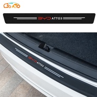 GTIOATO For BYD Atto3 Carbon Fiber Car Trunk Sticker Car Rear Bumper Protector Anti Scratch Car Sticker Car Accessories
