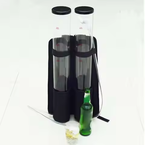 Dual Barrel Portable Backpack Dispenser 3+3 Liter for Kitchens Home Outdoor
