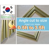 sudah siap potong korea gold wainscoting/point s-01 30mm/pre angle cut/Emas wainscoting/Gremag/PVC wainscoting