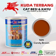 CAT MINYAK CAT KAYU DAN BESI KUDA TERBANG ULTRATEX 1 KG WARNA 925 CANDY BROWN COKELAT COKLAT MUDA CA