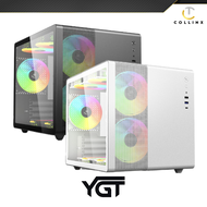 YGT V300 Chamber Case mATX/ITX | Black White | Integrated Casing with Curved Edges | High Quality | 