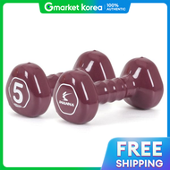 IWANNA | I Wanna Triangular Pvc Colored Dumbbell 5kg for Exercise and Fitness