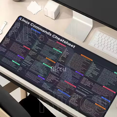 Linux Commands Line Mouse Pad Large office Mousepad Shortcuts Red Hat Ubuntu OpenSUSE Arch Debian Un