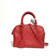 LOUIS VUITTON Speedy20可拆卸肩帶紅色牛皮2016