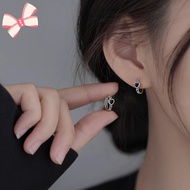 Black Heart-Shaped Hoop Earrings For Women Hoop Earrings