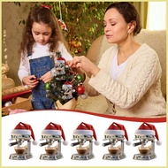 Pour Over Coffee Maker Ornament 5X Acrylic Christmas Ornaments for Tree 2D Flat Cafe Hangable Orname