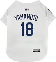MLBPA - Yoshinobu Yamamoto #18 Pet Jersey - MLB LA Dodgers Mesh Players, X-Large