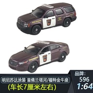 596 1: 64 Chevrolet Tower River Ford Taurus Minnesota Police Car Painting Alloy Car Model