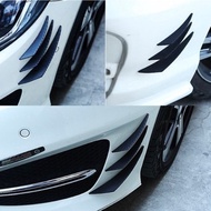 6Pcs Carbon Fiber Style Car Universal Front Bumper Lip Splitter Body Spoiler Canards