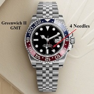 Fashion Men Watch Greenwich II Oyster Perpetual Stainless Steel Casual GMT Quartz Wristwatches 83 15