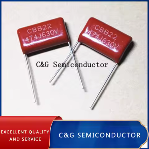 10PCS 630V 474 0.47uF 474J CBB CBB22 P=20MM MPP Metallized polypropylene film capacitor Good quality