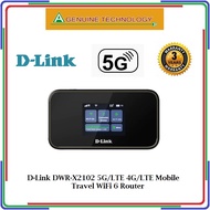 D-Link DWR-X2102 5G/LTE 4G/LTE Mobile Travel WiFi 6 Router/5G NR MIFI /Hotspot
